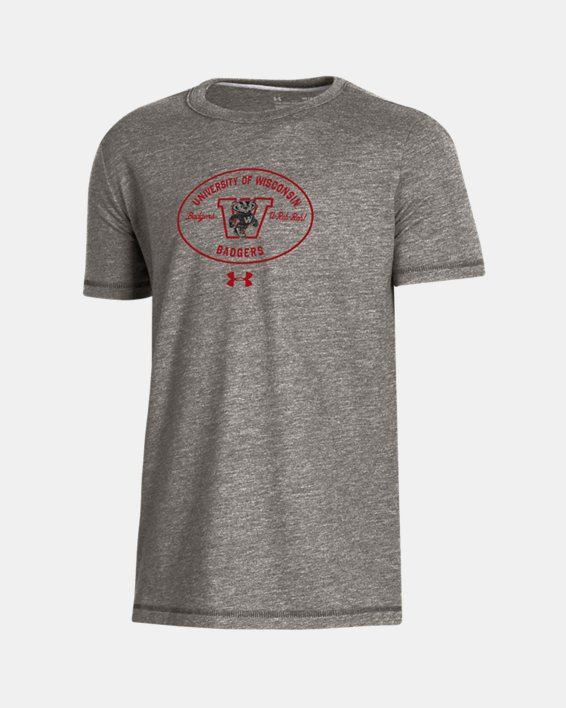 Boys' UA Collegiate Short Sleeve T-Shirt, Gray, pdpMainDesktop image number 0